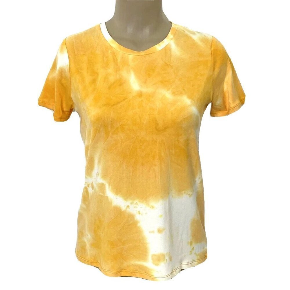 Freshman Girls T shirt size XL 16 Tie Dye Soft Knit Goldenrod Yellow